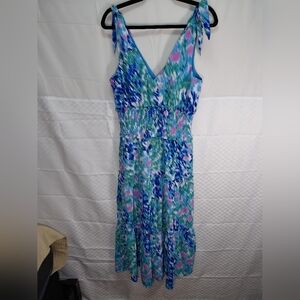 Pinch Blue and Pink Floral Maxi Dress